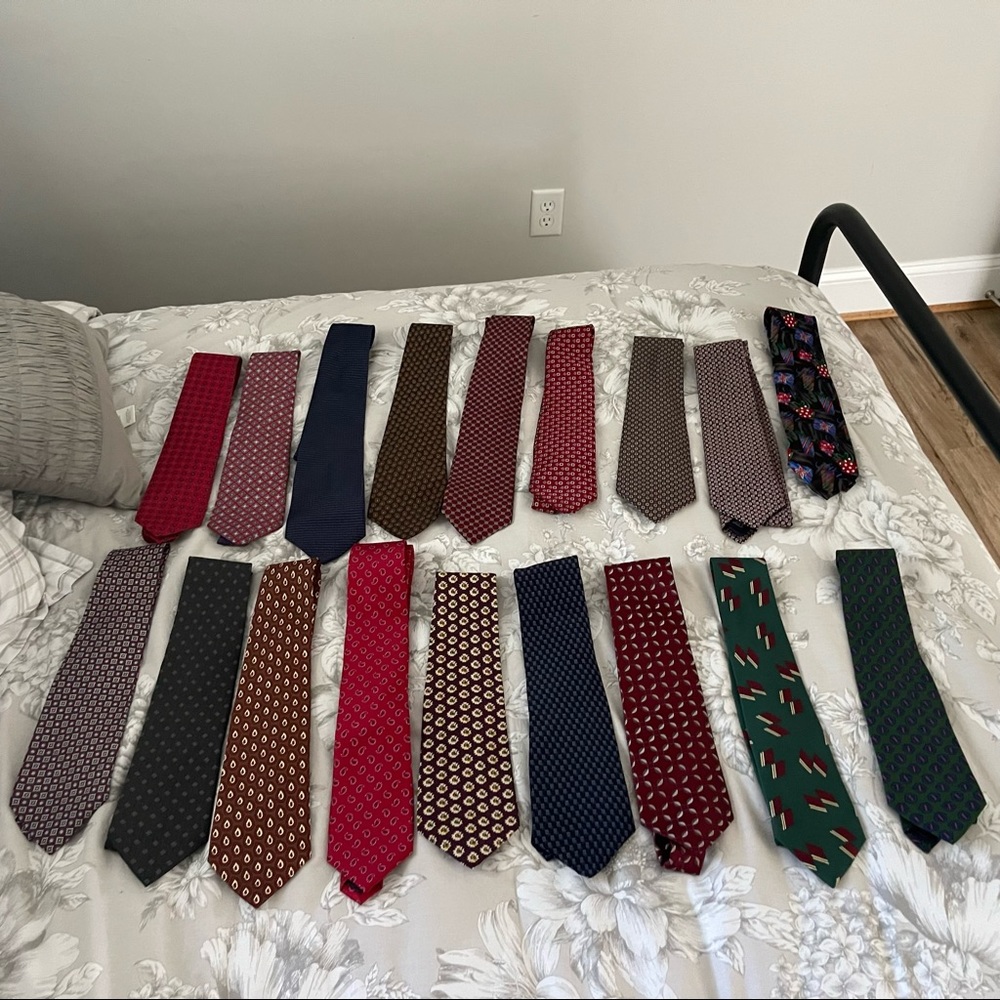 Variety of mens ties